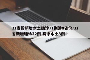 31省份新增本土确诊71例涉8省份/31省新增确诊22例 其中本土8例